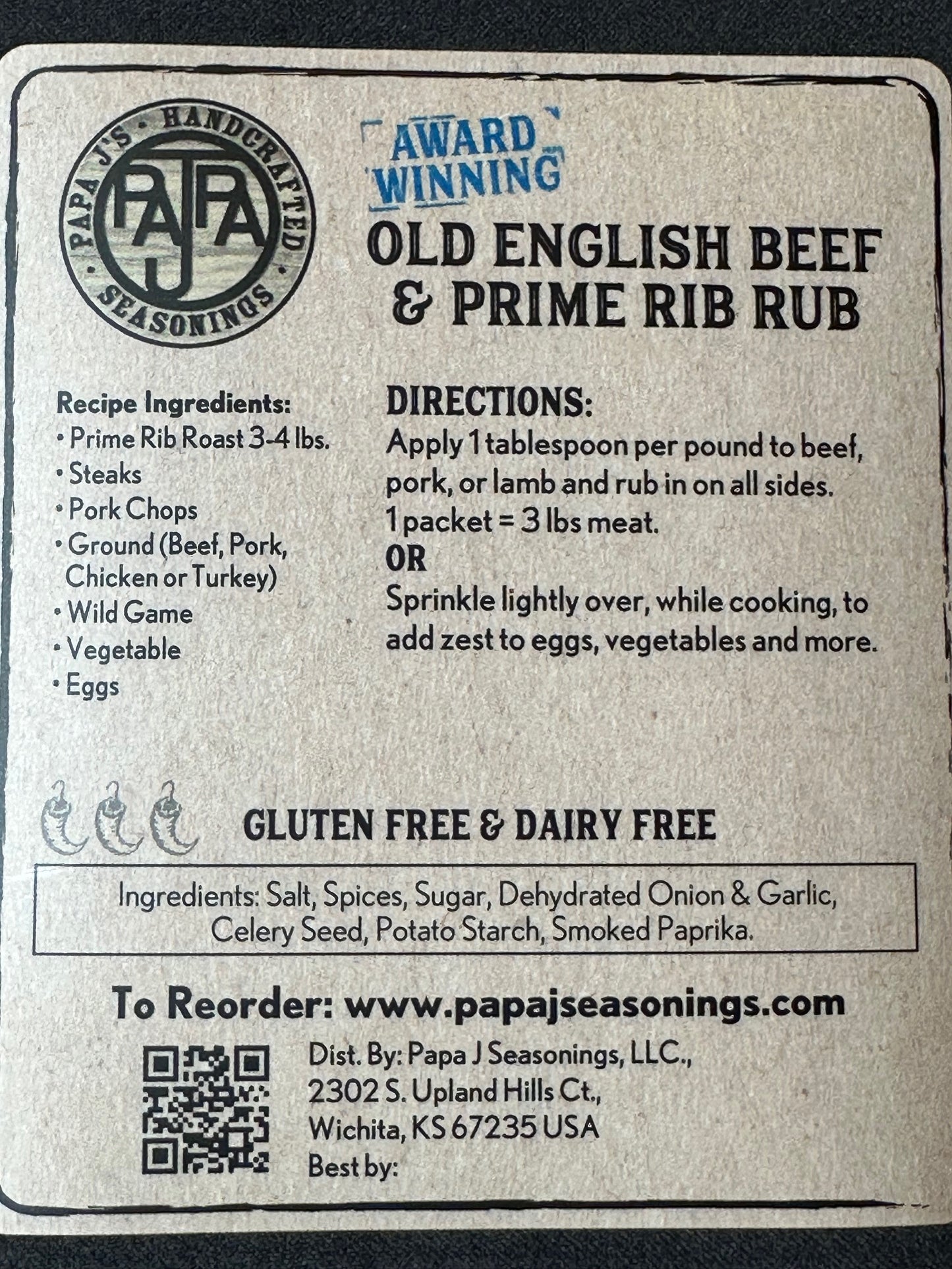 Old English Beef & Prime Rib Rub