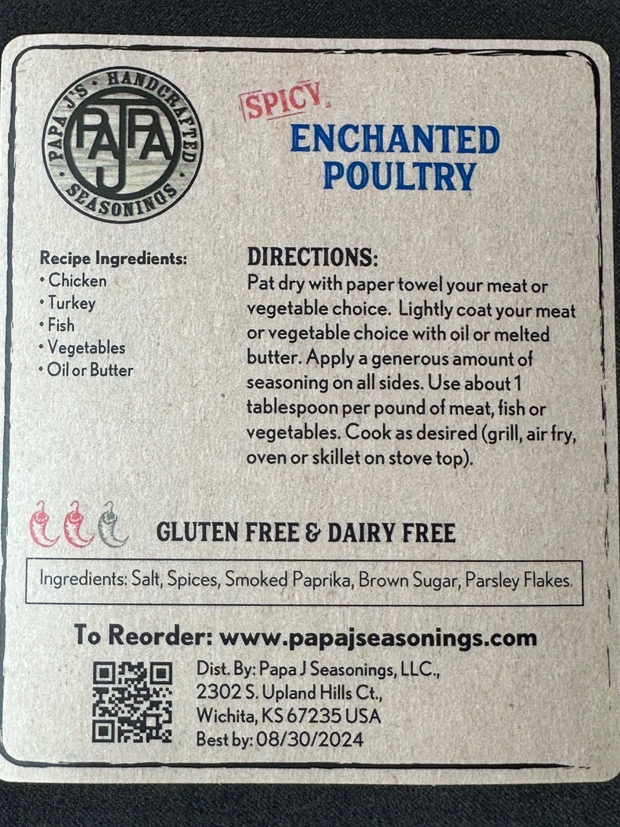 SPICY Enchanted Poultry Seasoning – Papa J's Handcrafted Seasonings